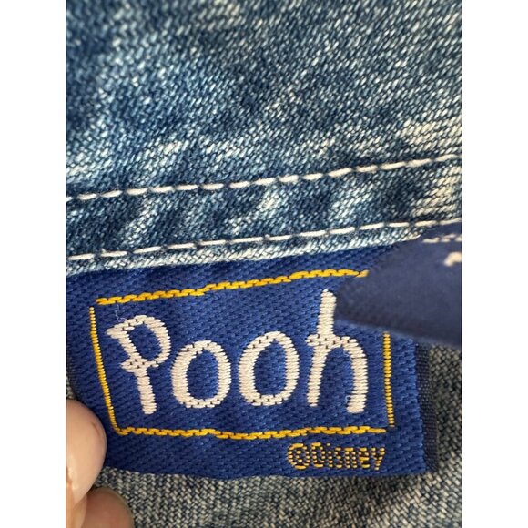 Vintage Disney Winnie The Pooh Denim Overalls Plus Size 22W Blue Adjustable Stra - Picture 4 of 9